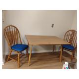 MCM Table with Drop Down Sides and 2 Chairs