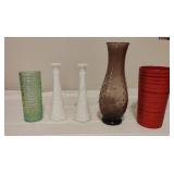 Milk Glass/Assorted Vases