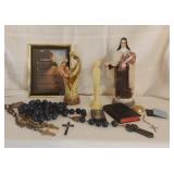 Assorted Religious Decor & Books
