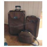 Diane Gilman 3 Piece Rolling Luggage Set