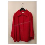 Ladies Jimmy Hourihan Red Irish Wool Cape