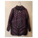 Ladies Lands End Purple Puffer Jacket Size L