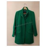 Ladies Talbots Green Wool Jacket Size 12
