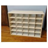 White Laminate 25 Pair Shoe Shelving Unit
