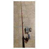 Zebco Fishing Pole w/Reel, Tackle & More