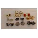 10 Pair Clip On Earrings Inc Burberrys & Monet