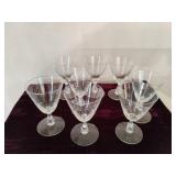 Vintage Fostoria Pine Etched Wine Glasses set of