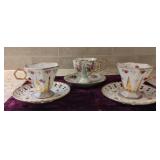 3 Vintage Tea Cup and Saucer Sets