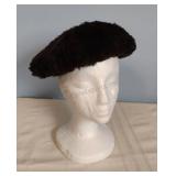 Ladies Rabbit Fur Beret Hat