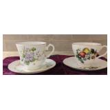 2 Duchess China Tea Cup & Saucer Sets