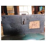 Vintage Metal Box w/Contents 7x15x7