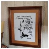 Framed Gandhi Quote Art Print  23x19