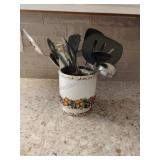 Lefton Utensil Holder w/ Kitchen Utensils