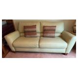 Leather cream Sofa 80 inches wide