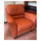 Orange Leather Arm Chair