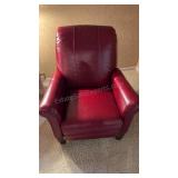 Power Reclining Red Leather Chair