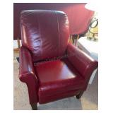 Power Reclining Red Leather Chair