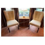 Matching Upholstered Cream Chairs