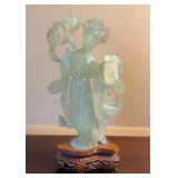 Finely Carved Chinese Green Jade/Jadeite