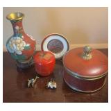 CLOISONNE VASE , small animal Figurines & More