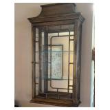 Wall Mount Curio Cabinet 18x35x7inches deep