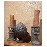 Decor Large Candles & Artichoke