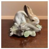 Lladro Bunny on a Log