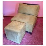 Green Chair W Ottoman