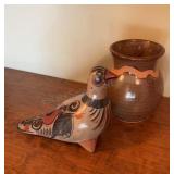 Art Pottery Vase  & Mexican Bird