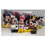 Group Of Mickey and Minnie plushies