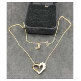 14k Heart Charm & Chain (Tangled)