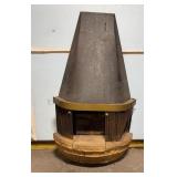 60inch tall MCM Fiberglass & Metal Faux Fireplace