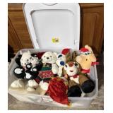 Lot of Christmas plush W/ Tote Lot of Christmas plush W/ Tote