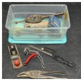 Shoe Box of Various Tools