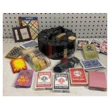 Lot of Poker Chips & Playing Cards