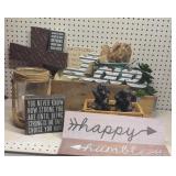 Group of Home Decor & Book Ends Group of Home Decor & Book Ends