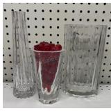 Group of Crystal Vases