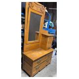Antique Entry Cabinet 19x42x75 inches tall
