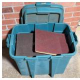 Tote Full 33 rpm Records (some are cracked)