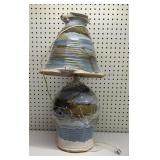 Handcrafted Pottery Lamp (Chipped Shade)