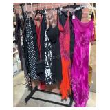 Group of evening dresses (rack not included)