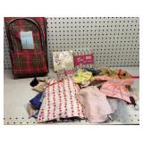 Vintage Doll clothes with case