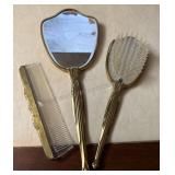 Vintage Mirror, brush & Comb