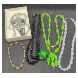 Beaded & Silver Tone Necklaces