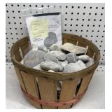 Small Bushel Basket of Petoskey stone�s Small Bushel Basket of Petoskey stone�s