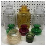 Glass Canisters & Colored Vases