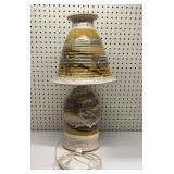 Handcrafted Studio Glazed Pottery Lamp 22.5