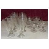 Grape Etched Water & Wine glasses