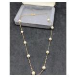 14k Gold & Pearl Necklace