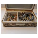 Vintage Jewelry Box w Contents